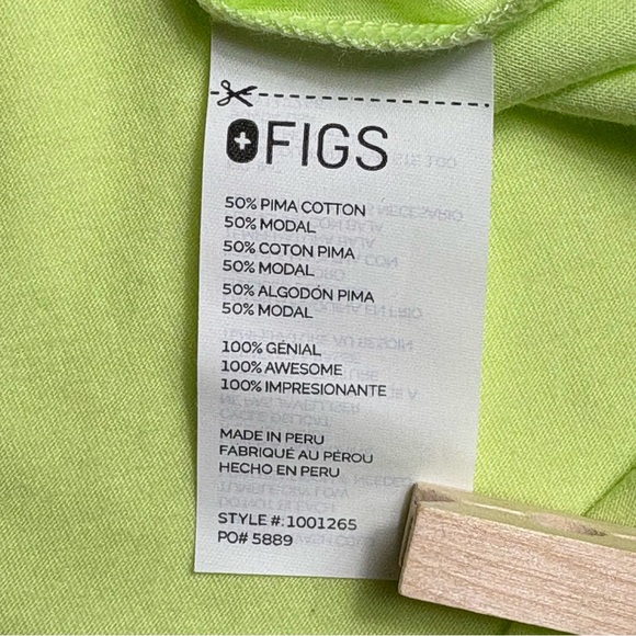 Figs Nurse Graphic Tee S Supersoft Short Sleeve Underscrub Green Lightweight - Picture 6 of 7